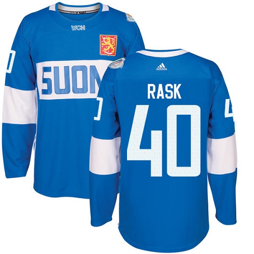 Kinder Team Finland #40 Tuukka Rask Authentic Blau Auswärts 2016 World Cup